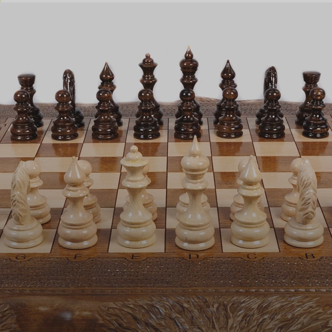 Chess & Backgammon Set with Ararat Outline, 60 cm – video
