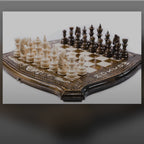 Schach- und Backgammon-Set „Moskau-Edition“, 40 cm – Foto 2