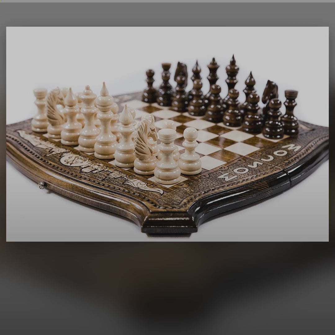 Chess & Backgammon Set with Moscow Edition, 40 cm – video