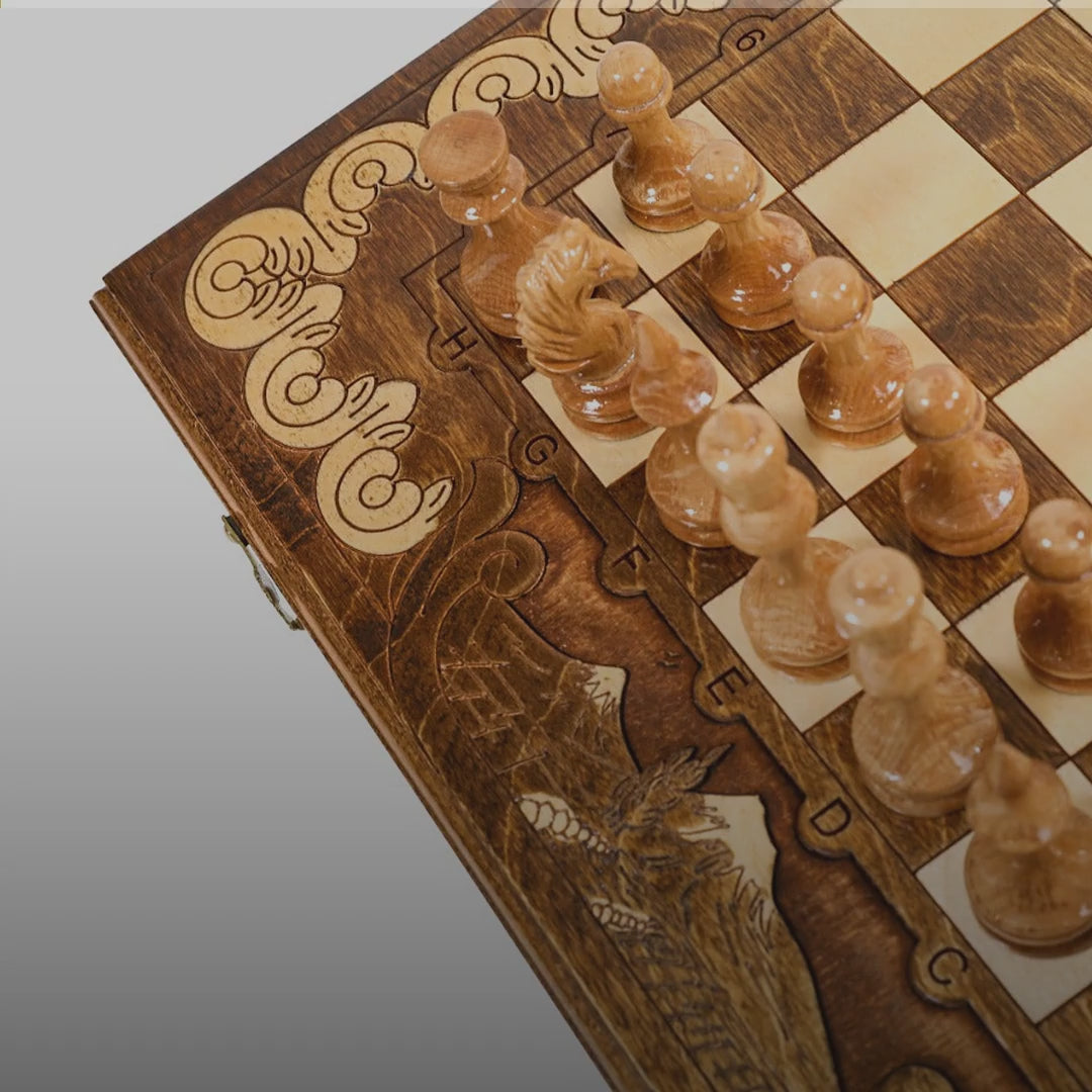Chess Set with Mount Ararat, 50 cm – video