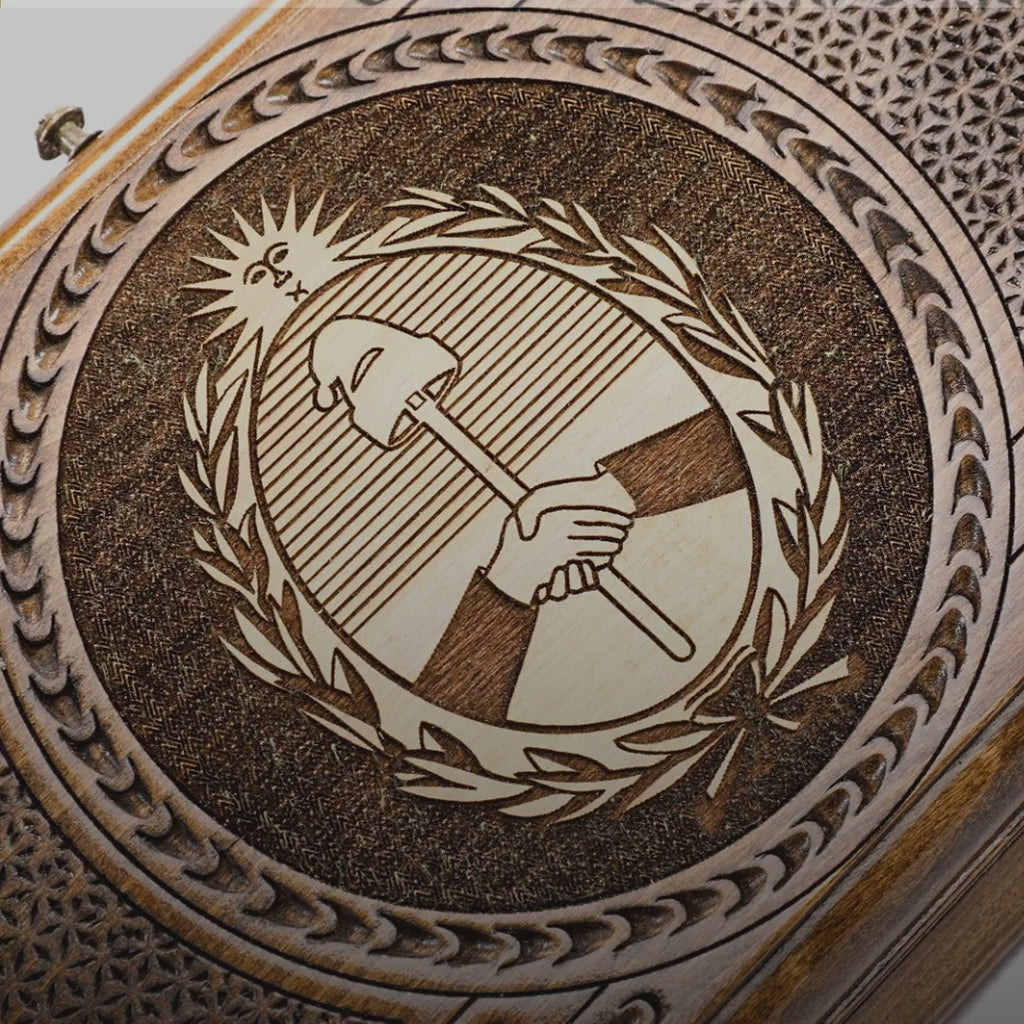 Backgammon Set with Argentine Coat of Arms, 30 cm – video