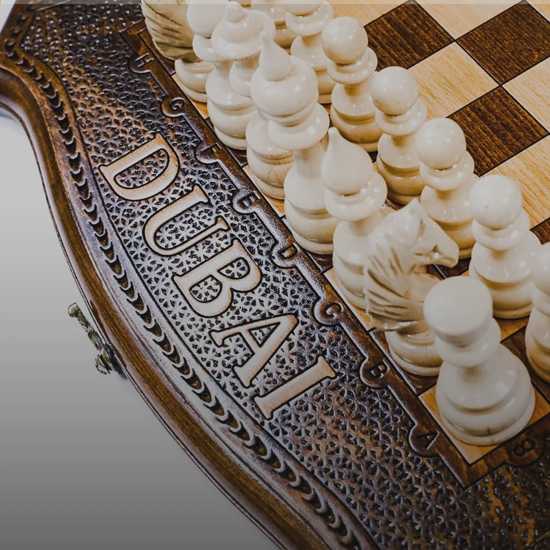 Chess & Backgammon Set with Dubai Edition, 40 cm – video