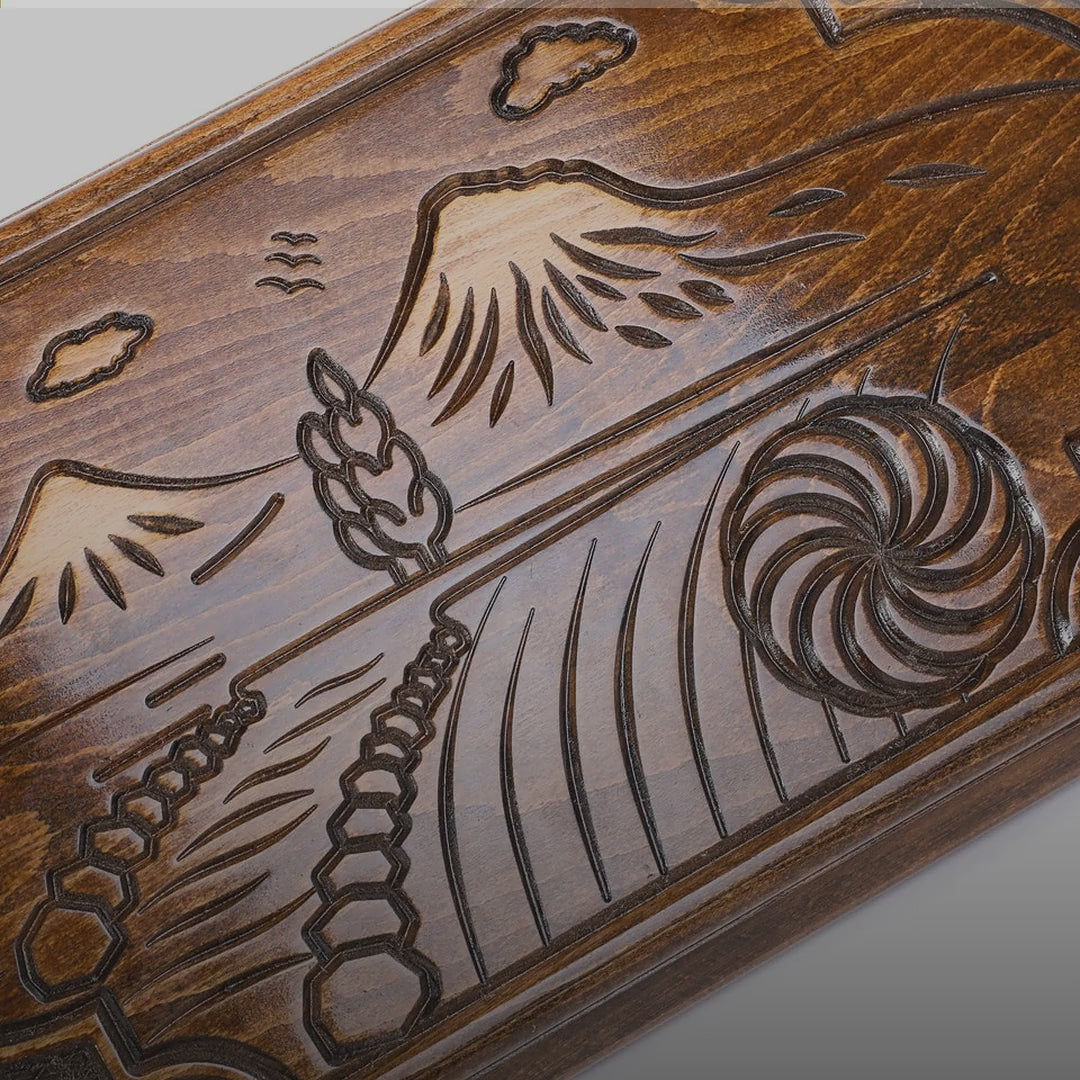 Backgammon Set with Mount Ararat, 60 cm – video