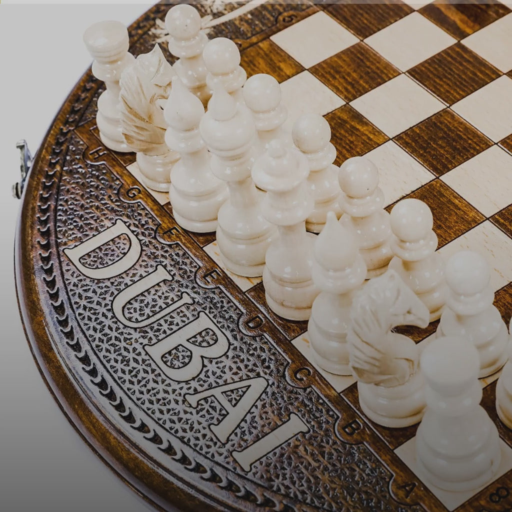 Circular Chess Set with Dubai Edition, 40 cm – video