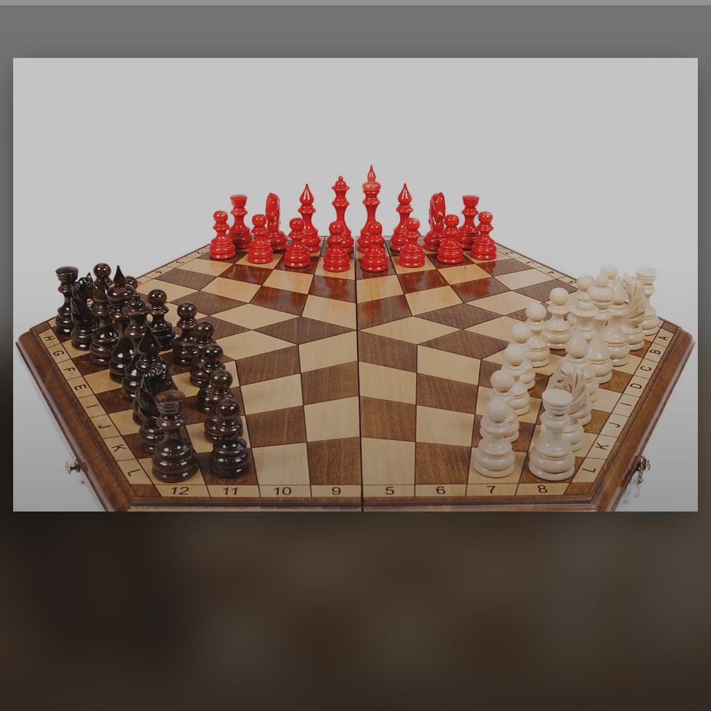 Chess Set for Three Players, 50 cm – video