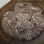 Two-Sided Backgammon Set with Armenian & Artsakh Coats of Arms, 60 cm – video