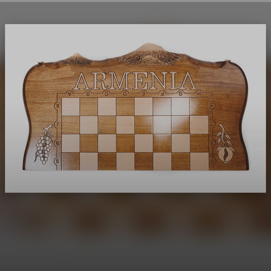 Chess & Backgammon Set with Ararat Outline, 50 cm – video