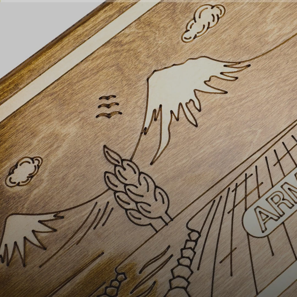 Backgammon Set with Mount Ararat, 50 cm – video