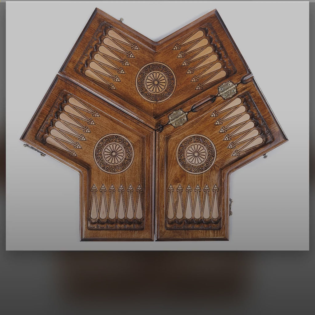Backgammon Set for Three Players, 30 cm – video