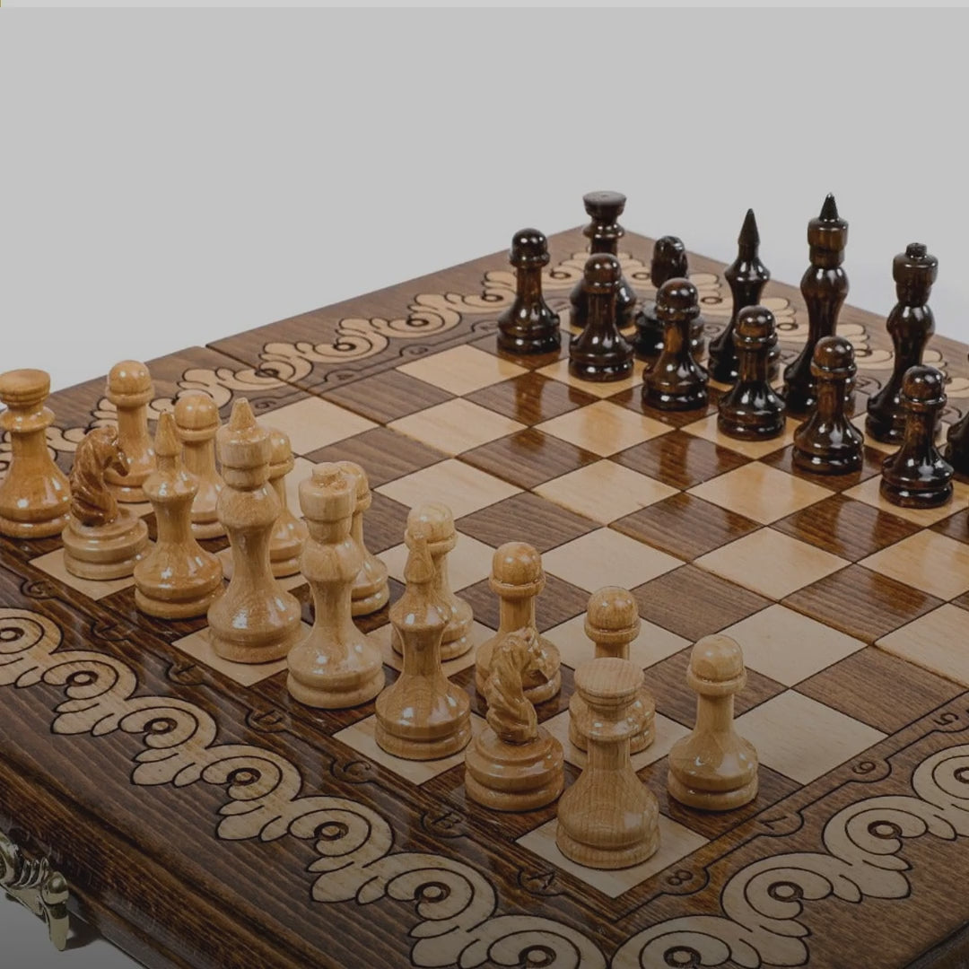 Klassisches Schachset, 40 cm (Modell 21217) – Foto 2