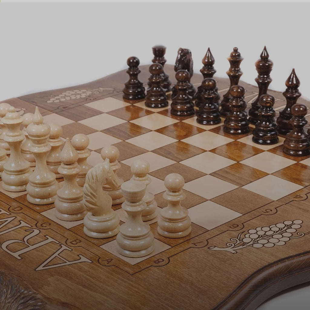 Chess & Backgammon Set with Ararat Outline, 60 cm – video