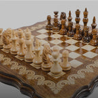 Chess & Backgammon Set with Armenian Ornament, 40 cm – video