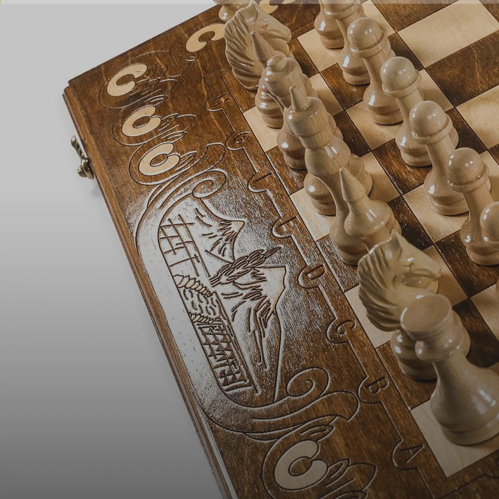 Chess Set with Mount Ararat, 60 cm – video