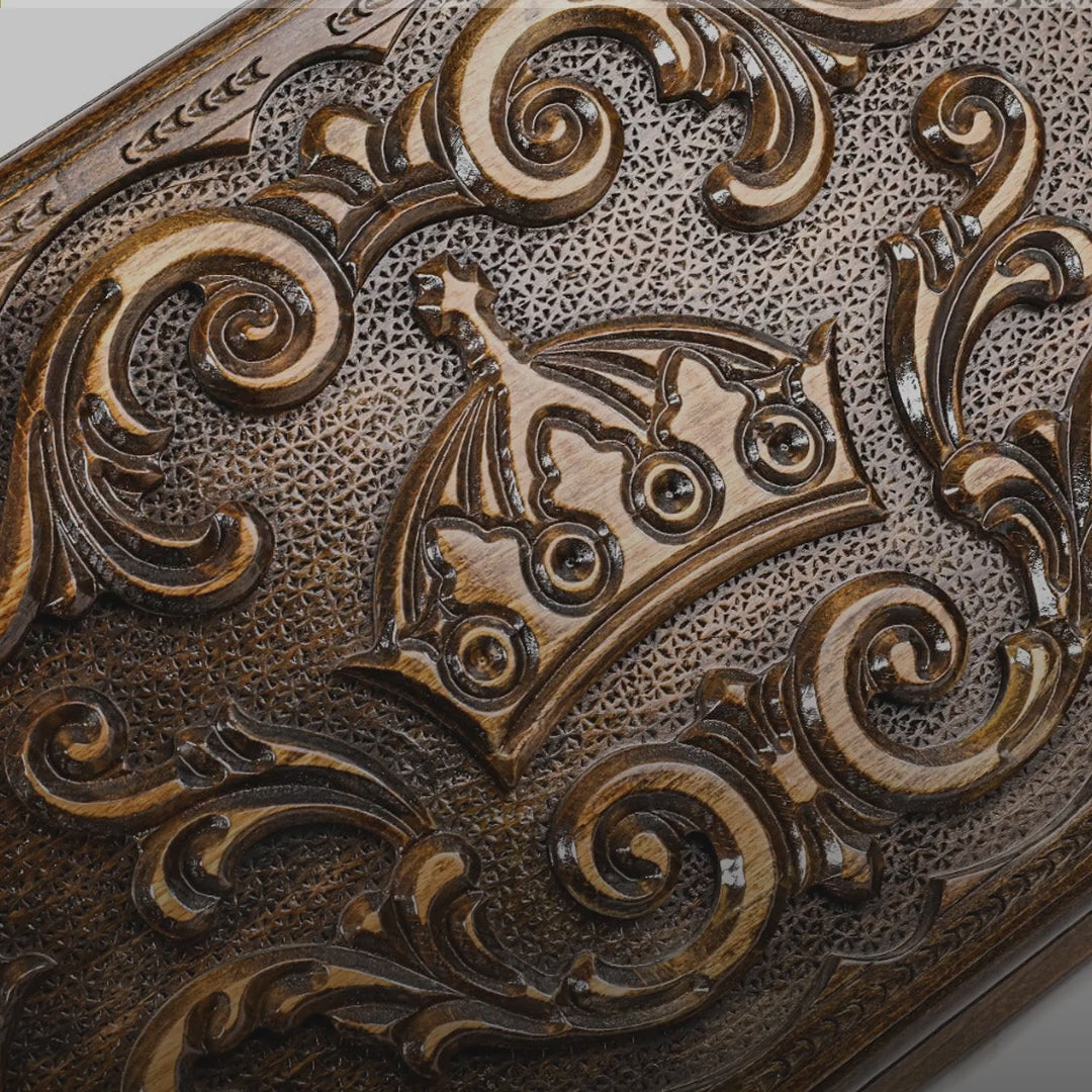 Backgammon Set with Rococo Pattern, 60 cm – video