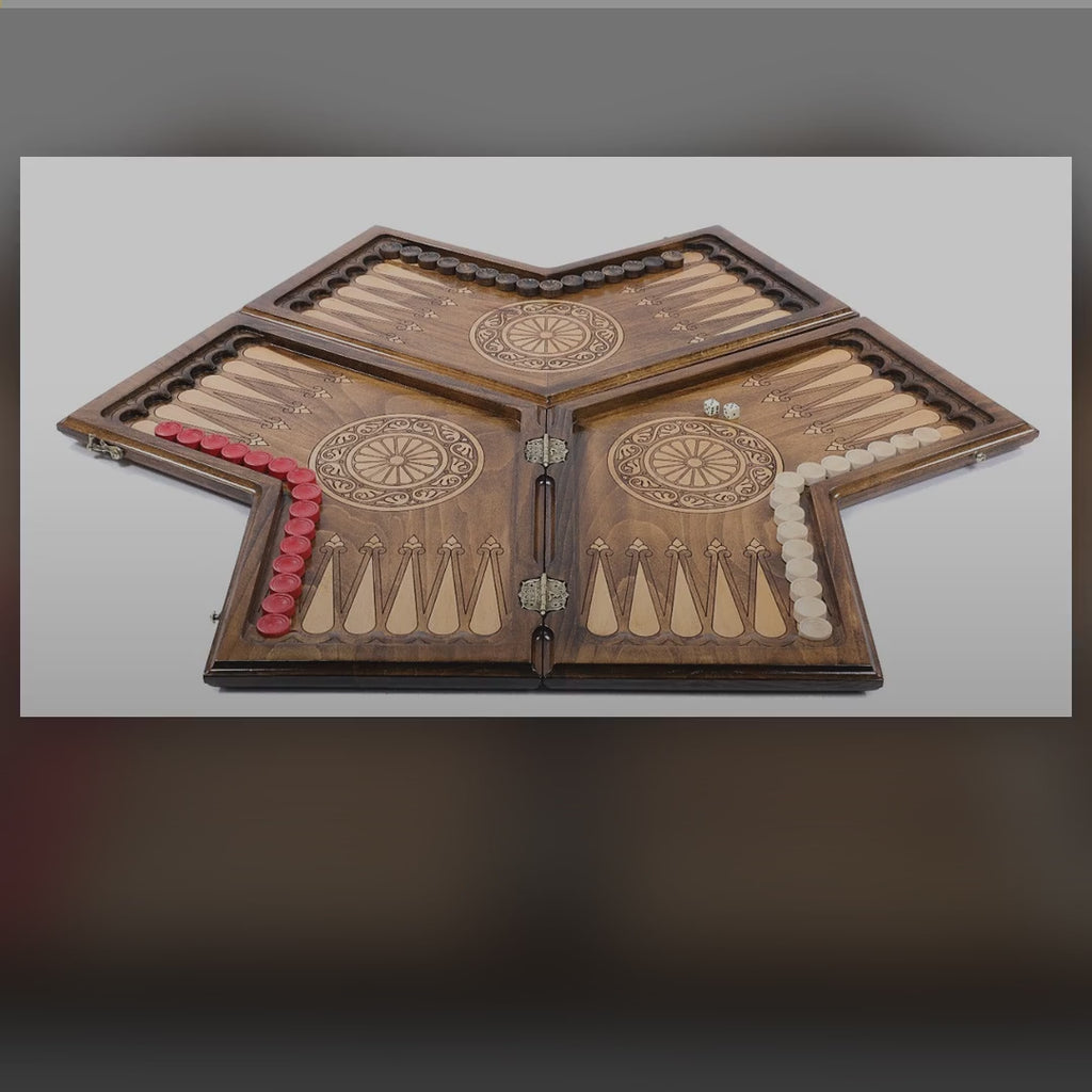 Backgammon Set for Three Players, 50 cm – video