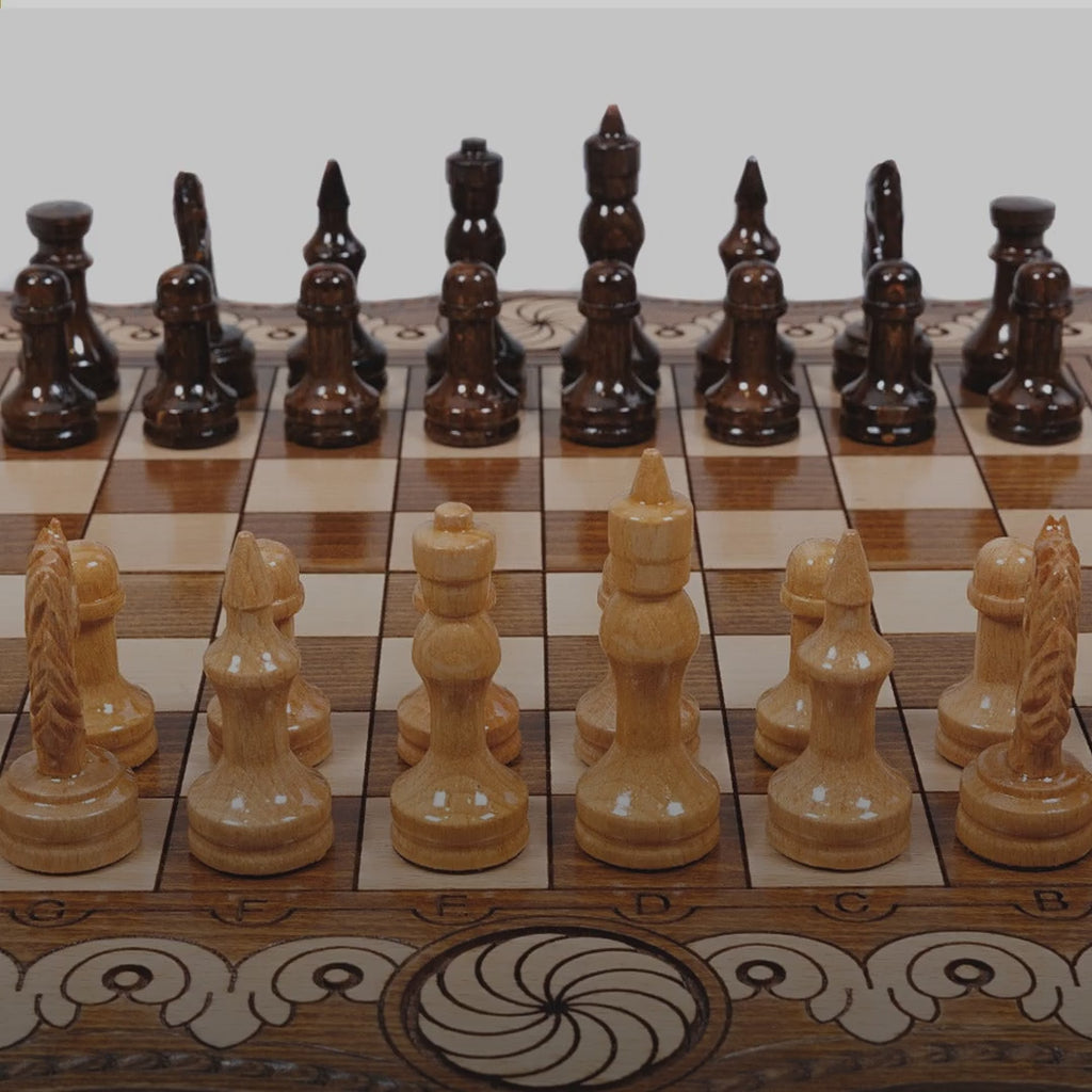 Chess & Backgammon Set with Eternity Sign, 40 cm – video