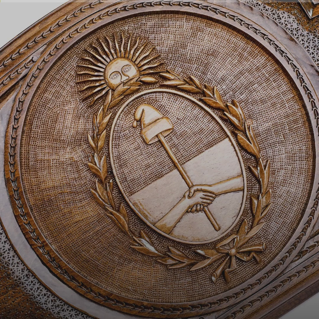 Two-Sided Backgammon Set with Armenian & Argentine Coats of Arms, 60 cm – video
