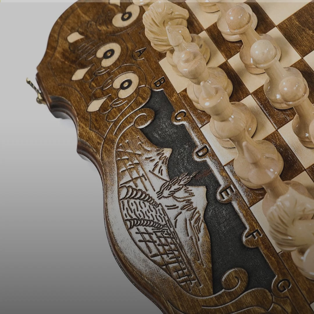 Chess Set with Mount Ararat, 60 cm – video