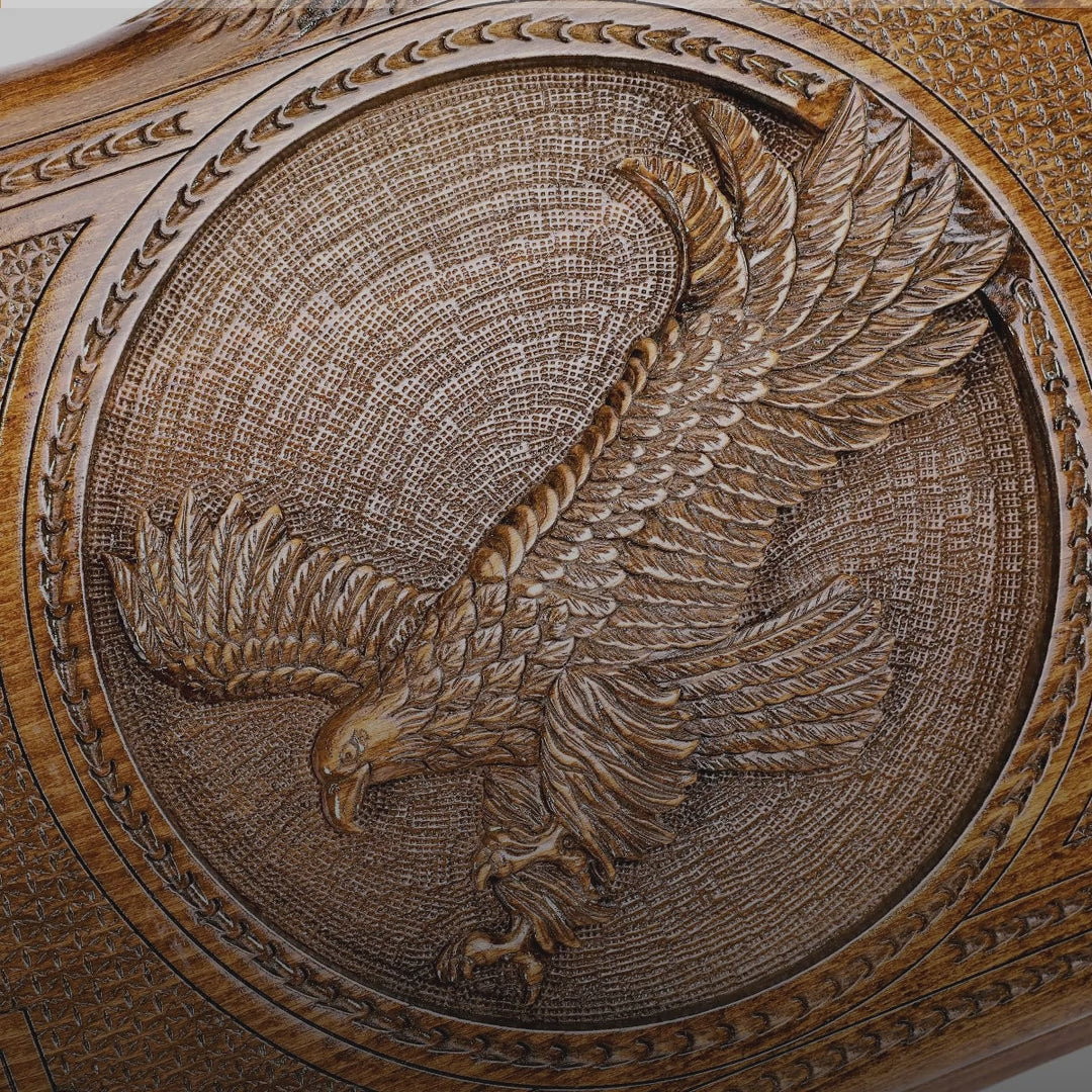 Eagle Backgammon Set video: handmade, with free personal engraving