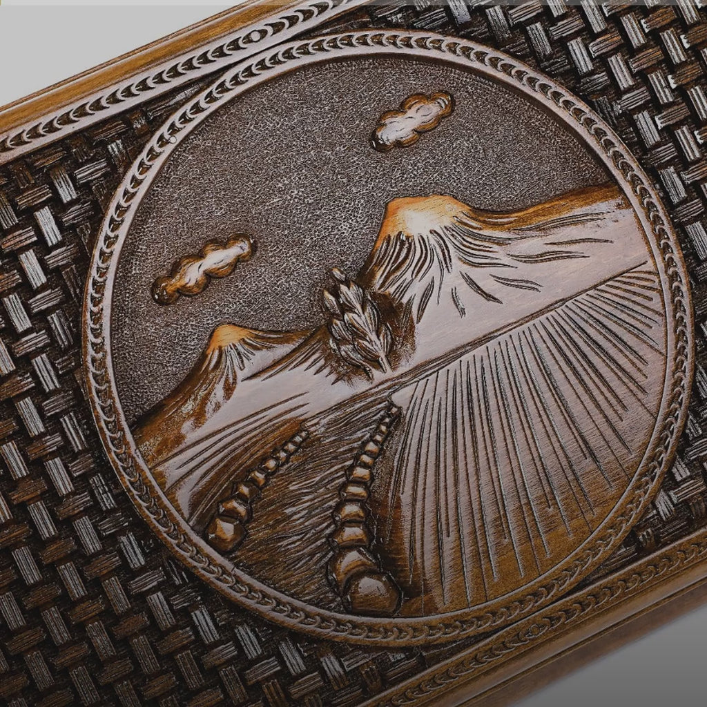 Backgammon Set with Mount Ararat & Braid Ornament, 60 cm – video