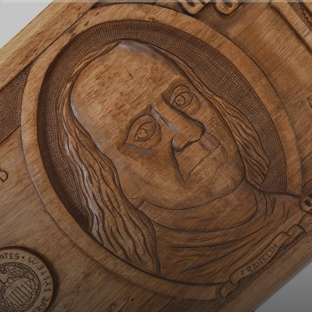 Walnut Backgammon Set with 100 Dollar Bill & Inlay, 60 cm – video