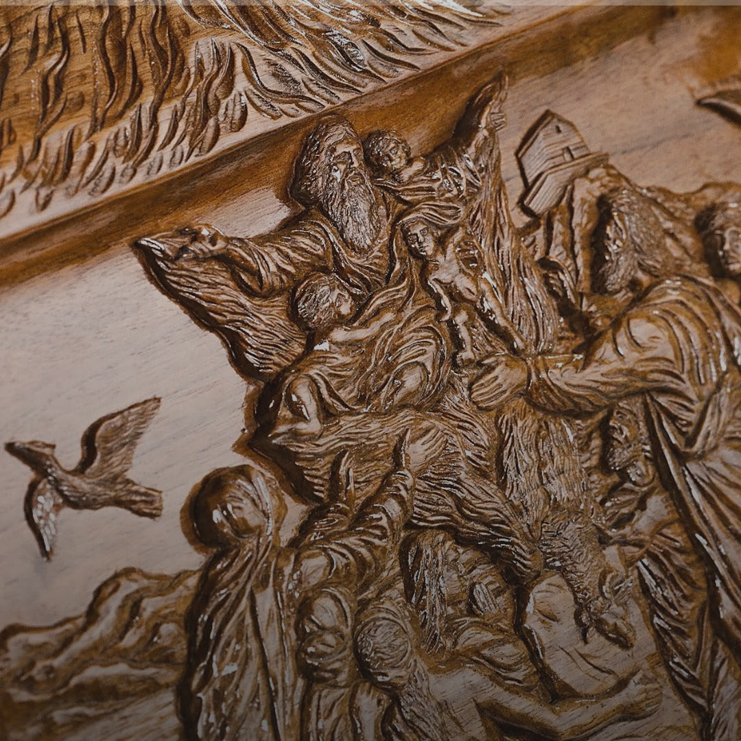 Noah's Ark Backgammon Set video: handmade, with free personal engraving