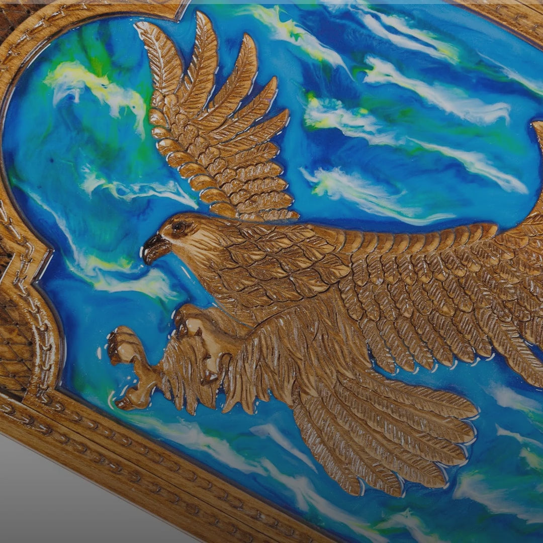 Backgammon Set with Eagle, 60 cm – video