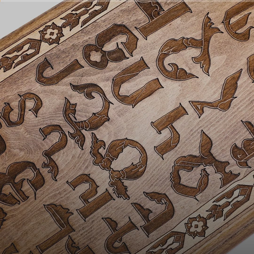 Alphabet Backgammon Set video: handmade, with free personal engraving