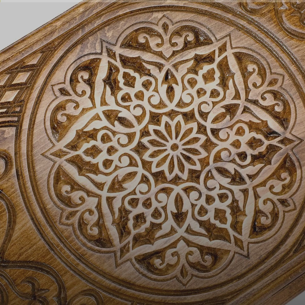 Backgammon Set with Armenian Ornament, 60 cm – video