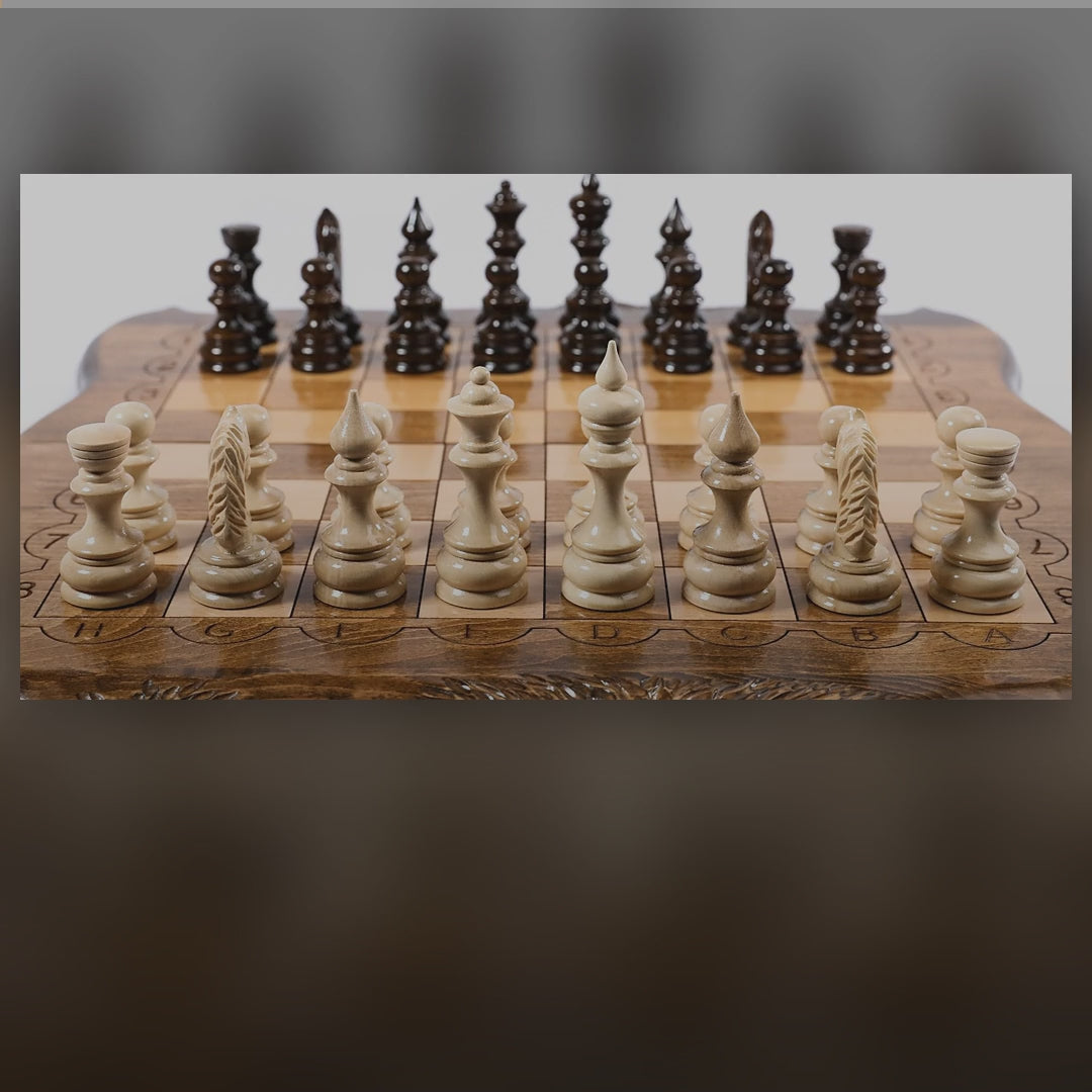 Mount Ararat Chess Set video: handmade, with free personal engraving