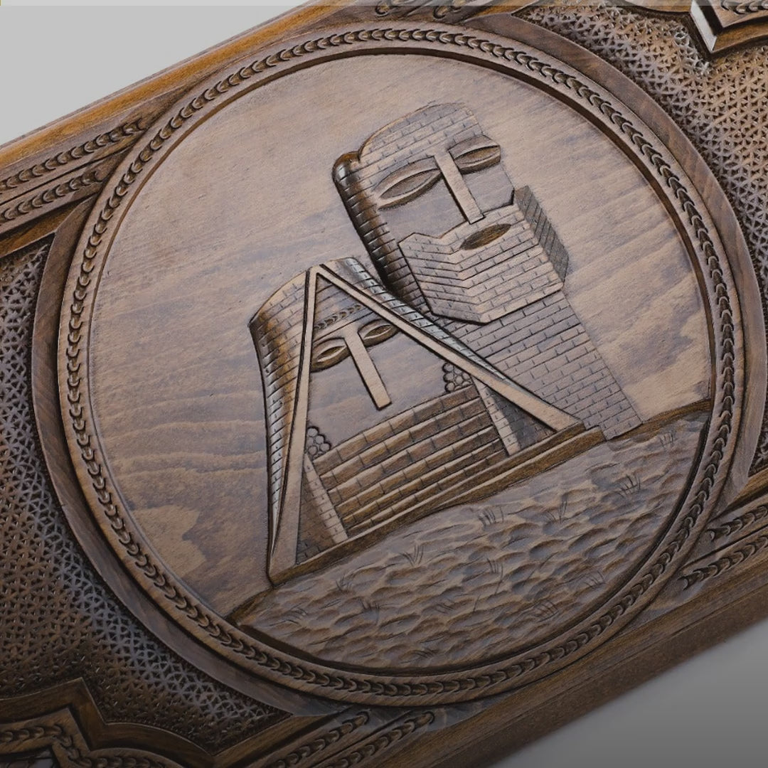 Two-Sided Backgammon Set with Artsakh Monument & Gandzasar, 60 cm – video
