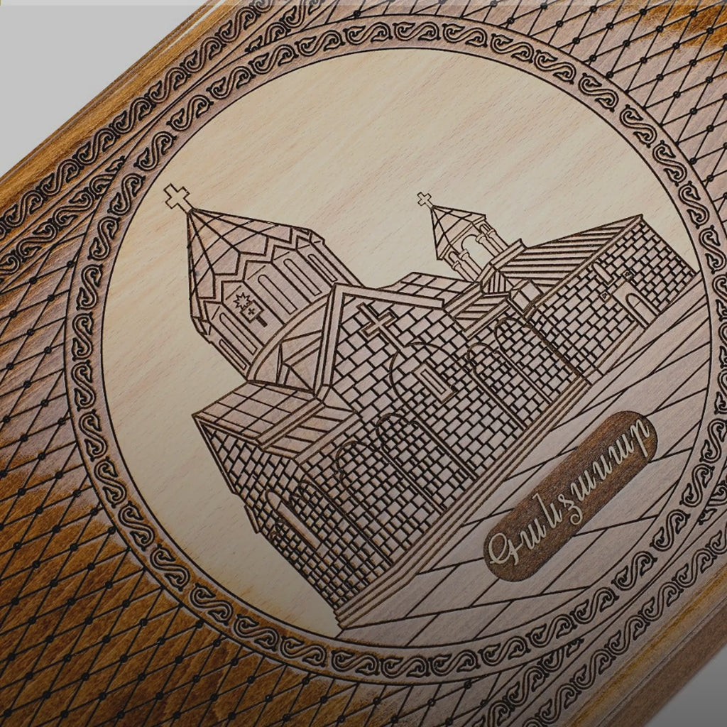 Two-Sided Backgammon Set with Artsakh Monument & Gandzasar, 60 cm – video