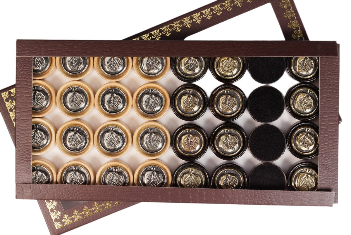 Backgammon Pieces Pomegranate
