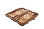 Handmade Wooden Two-Sided Backgammon Set with Assyrian Coat of Arms and Ararat Outline, 60 cm