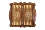 Handmade Wooden Backgammon Set with Tutankhamun, 60 cm (Model 11341)