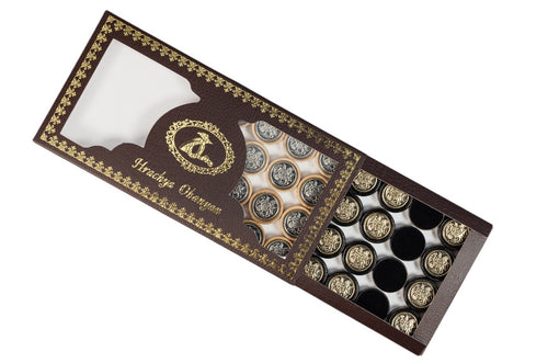 Backgammon Pieces With Coat Of Arms Of Armenia