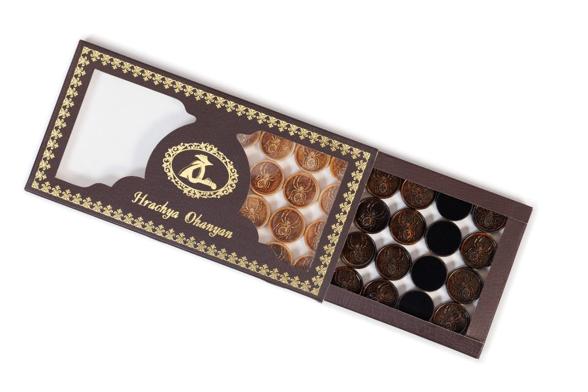 Backgammon Pieces With Spiders