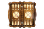 Handmade Wooden Backgammon Set with Assyrian Coat of Arms, 60 cm