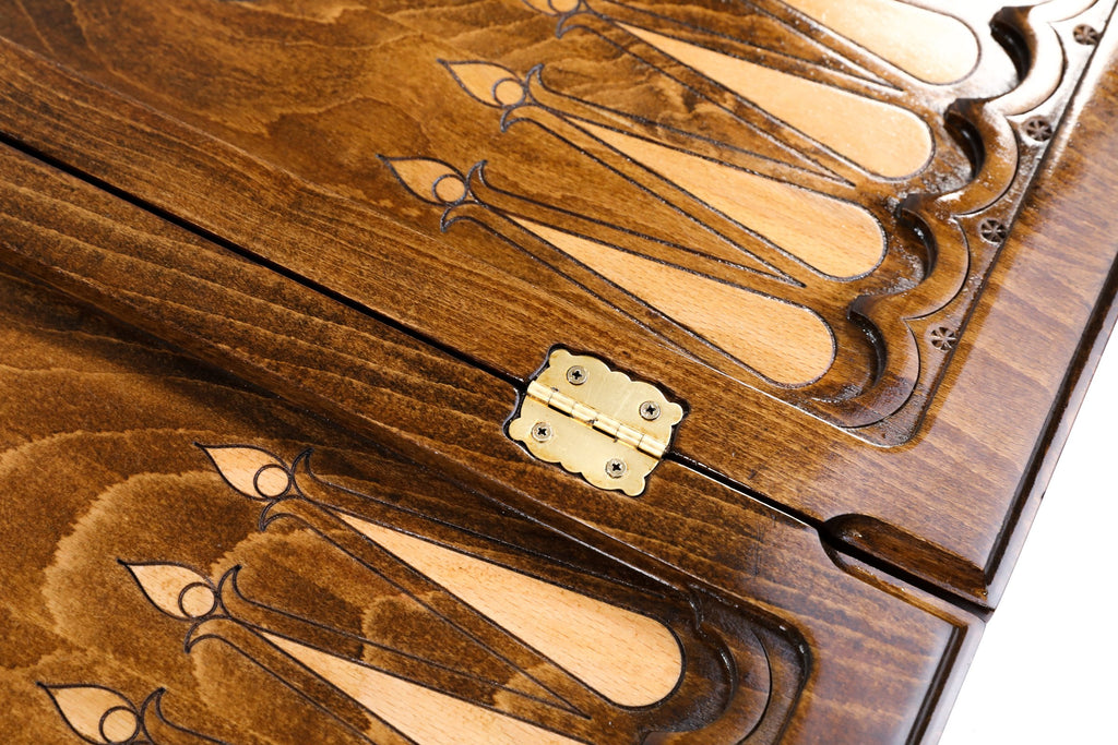 Handmade Wooden Backgammon Set with Mount Ararat, 60 cm (Model 11909)