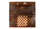 Handmade Wooden Backgammon Set with Mount Ararat, 60 cm (Model 11299)