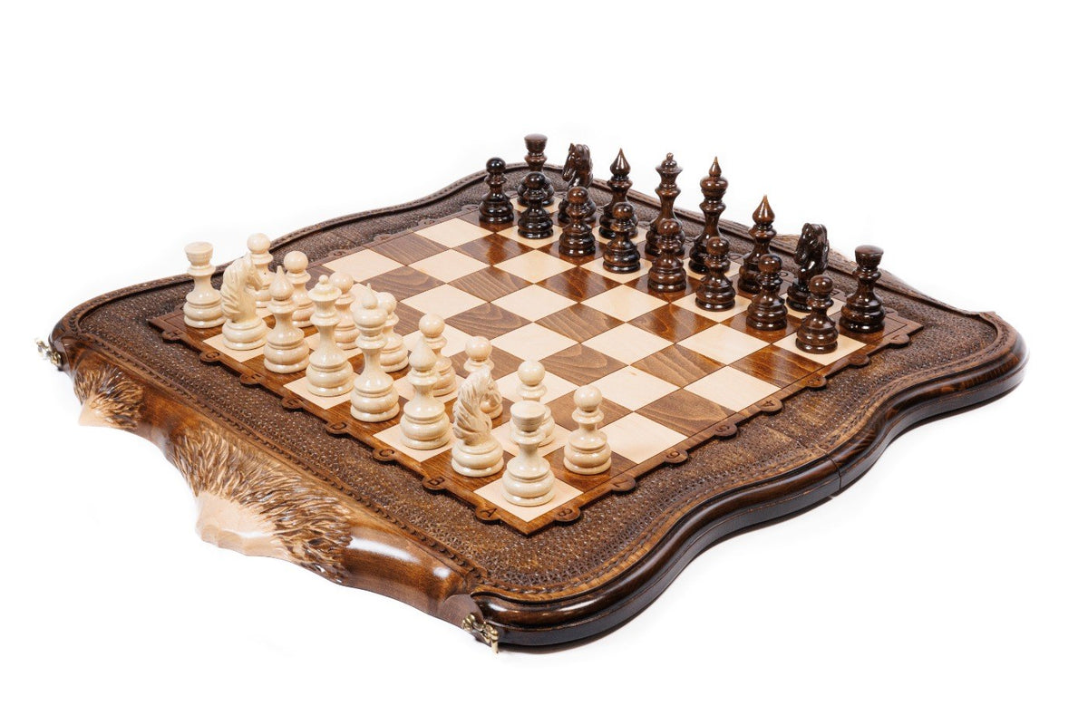 Chess & backgammon set with Mount Ararat outline, 60 cm