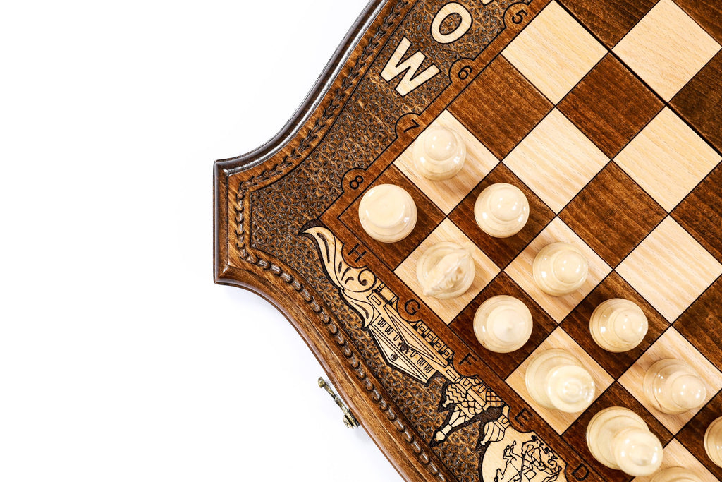 Handmade Wooden Chess Set with Moscow Edition, 50 cm