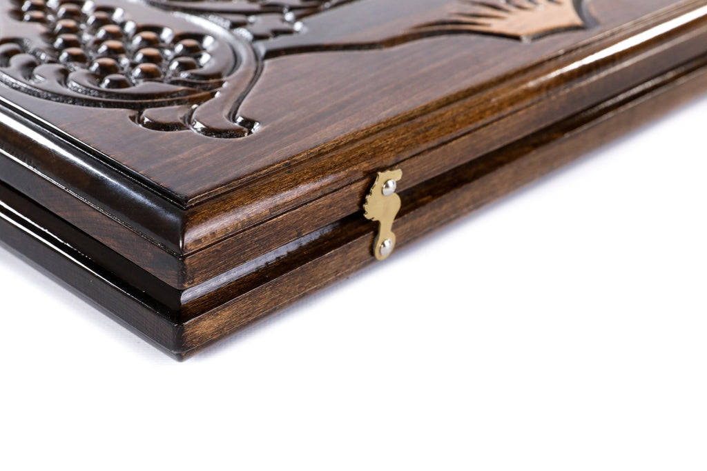 Handmade Wooden Backgammon Set with Mount Ararat, 60 cm (Model 11299)