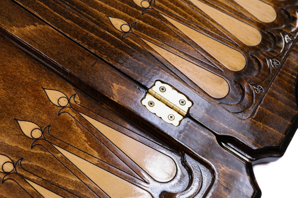Handmade Wooden Backgammon Set with Mount Ararat, 60 cm (Model 11334)