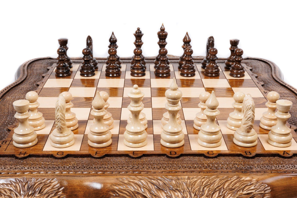 Chess & backgammon set with Mount Ararat outline, 60 cm
