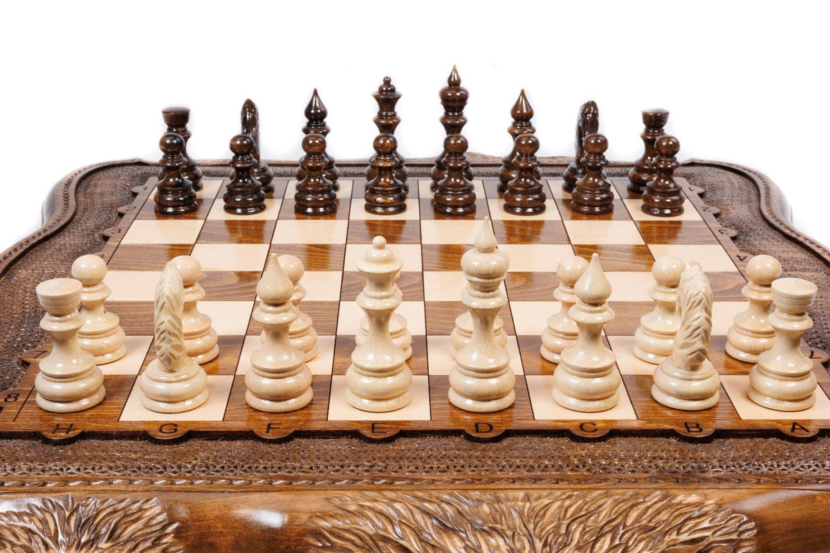 Chess & backgammon set with Mount Ararat outline, 60 cm