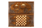 Handmade Wooden Backgammon Set with Mount Ararat, 60 cm (Model 11909)