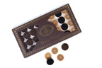 Backgammon Pieces With An Ornamental Pattern