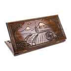 Handmade Wooden Backgammon Set with Mount Ararat, 60 cm (Model 11909)