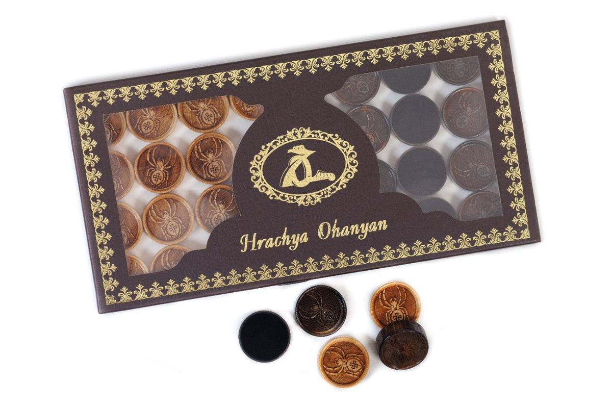 Backgammon Pieces With Spiders